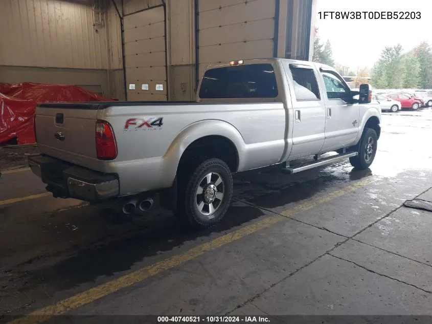 2013 Ford F-350 Lariat VIN: 1FT8W3BT0DEB52203 Lot: 40740521