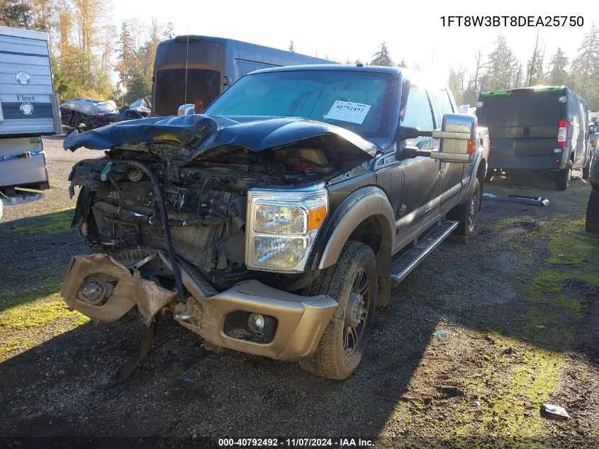 2013 Ford F-350 Lariat VIN: 1FT8W3BT8DEA25750 Lot: 40792492