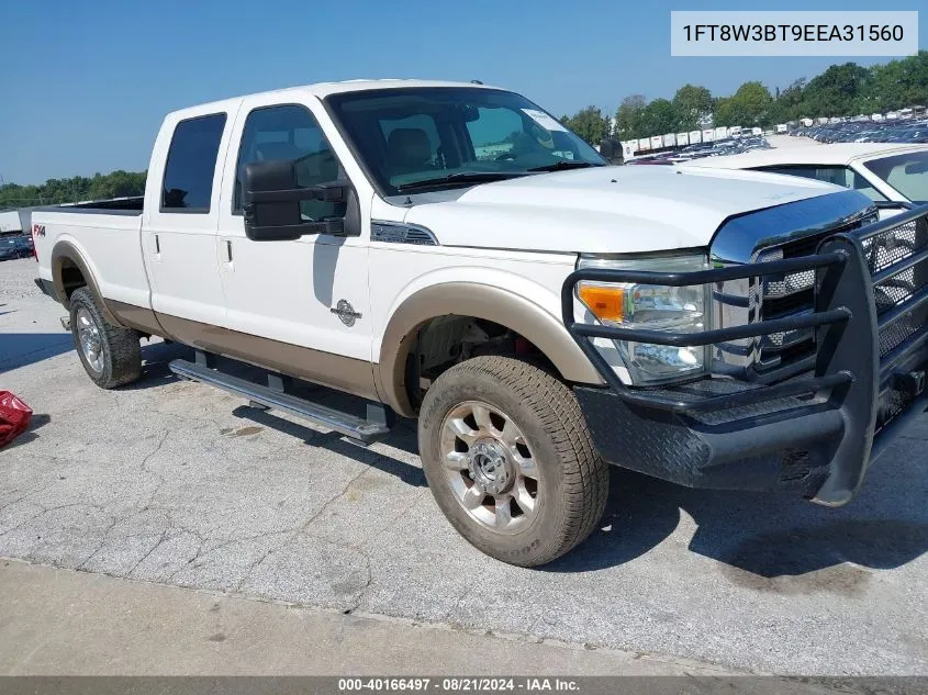 2014 Ford F-350 Lariat VIN: 1FT8W3BT9EEA31560 Lot: 40672657