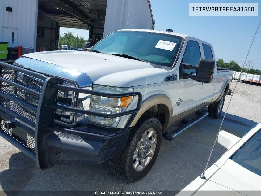 2014 Ford F-350 Lariat VIN: 1FT8W3BT9EEA31560 Lot: 40672657