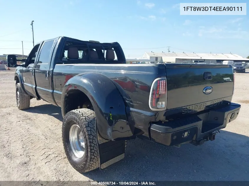 1FT8W3DT4EEA90111 2014 Ford F-350 Lariat