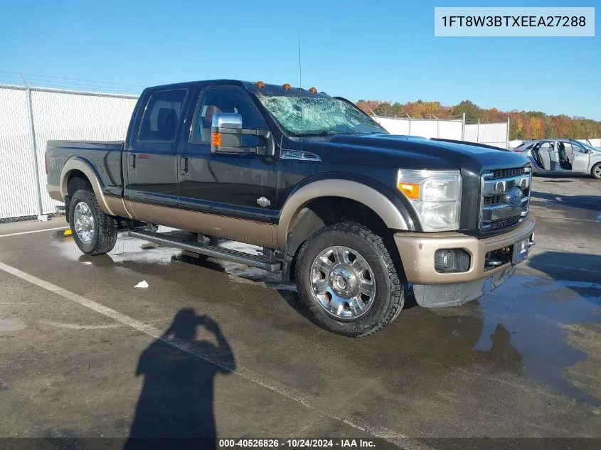 2014 Ford F-350 Lariat VIN: 1FT8W3BTXEEA27288 Lot: 40526826