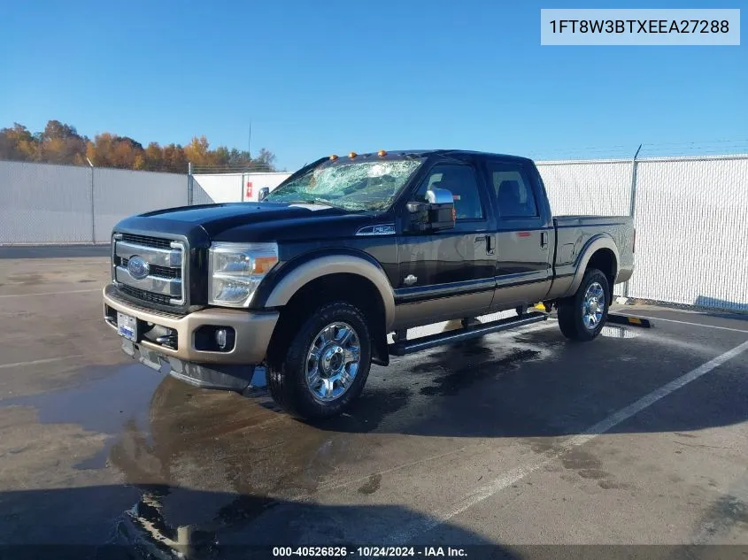 2014 Ford F-350 Lariat VIN: 1FT8W3BTXEEA27288 Lot: 40526826