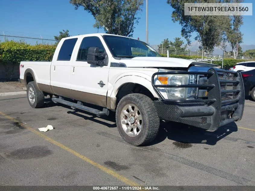 1FT8W3BT9EEA31560 2014 Ford F-350 Lariat