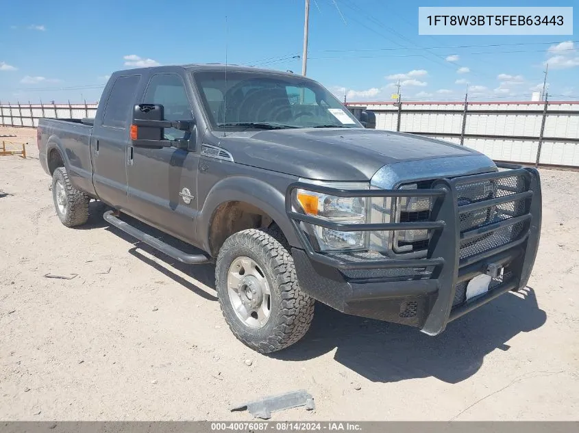 2015 Ford F-350 Xlt VIN: 1FT8W3BT5FEB63443 Lot: 40076087