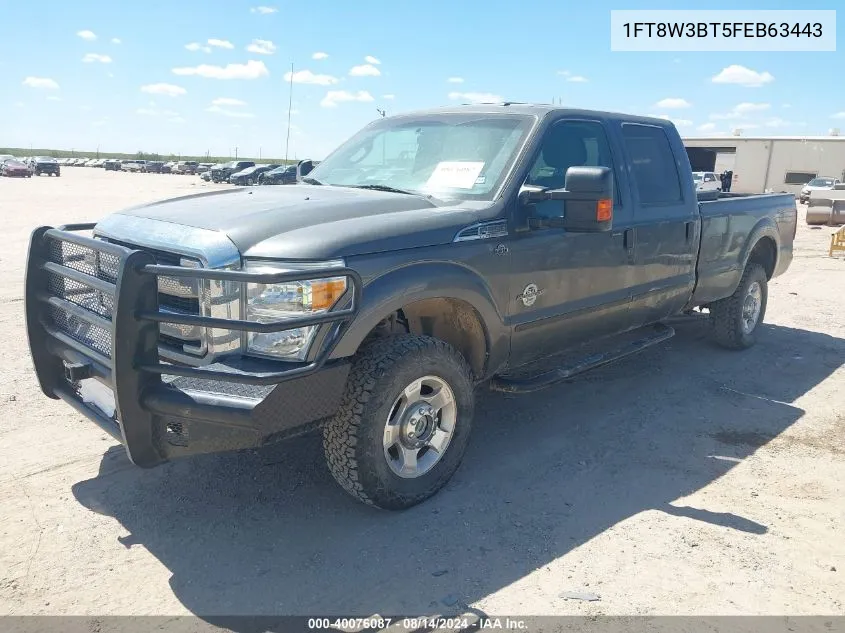 2015 Ford F-350 Xlt VIN: 1FT8W3BT5FEB63443 Lot: 40076087