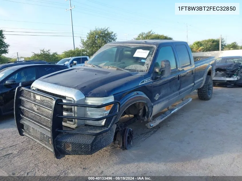 1FT8W3BT2FEC32850 2015 Ford F-350 Lariat