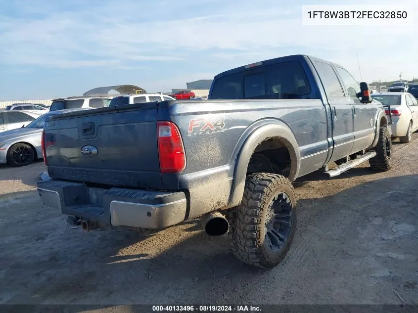 1FT8W3BT2FEC32850 2015 Ford F-350 Lariat