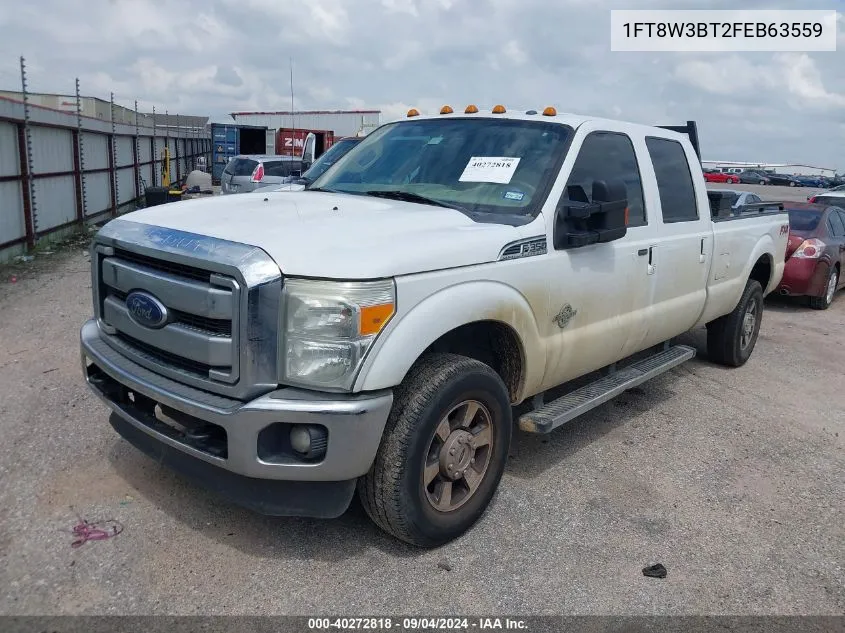 2015 Ford F-350 Lariat VIN: 1FT8W3BT2FEB63559 Lot: 40272818