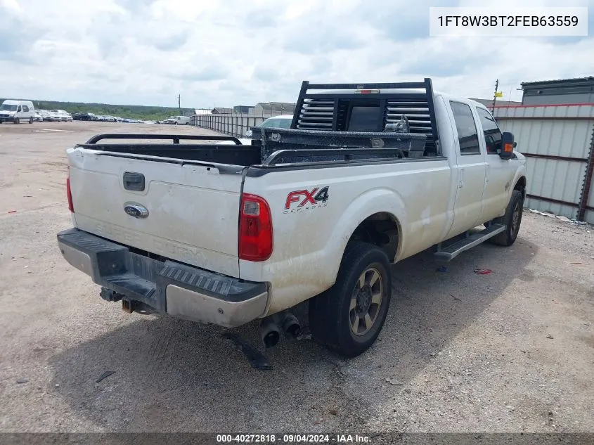 1FT8W3BT2FEB63559 2015 Ford F-350 Lariat