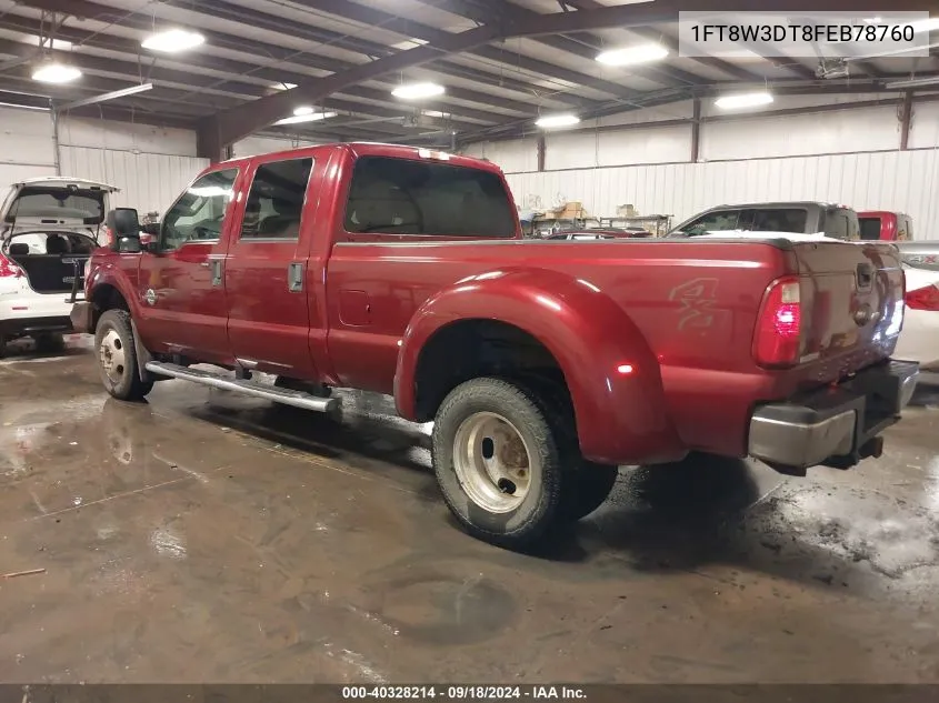 1FT8W3DT8FEB78760 2015 Ford F-350 Xlt