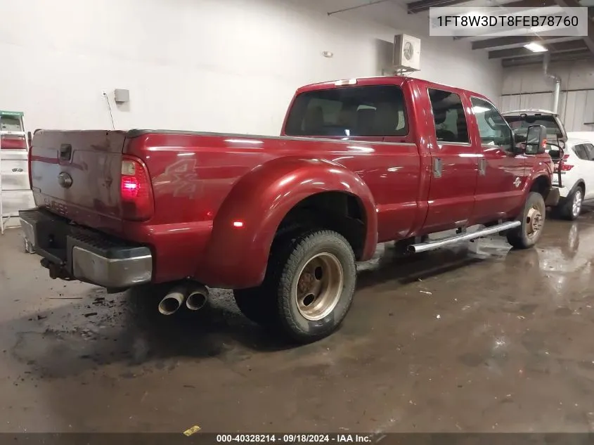 1FT8W3DT8FEB78760 2015 Ford F-350 Xlt