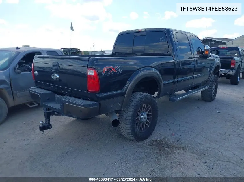 2015 Ford F-350 Lariat VIN: 1FT8W3BT4FEB58623 Lot: 40393417