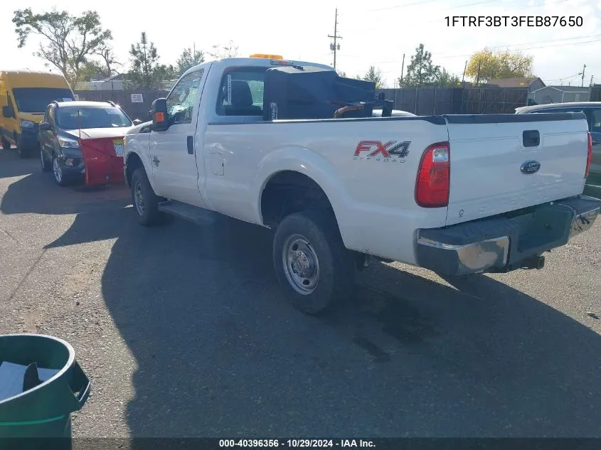 2015 Ford F-350 Xl VIN: 1FTRF3BT3FEB87650 Lot: 40396356