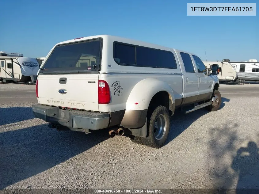 2015 Ford F-350 Lariat VIN: 1FT8W3DT7FEA61705 Lot: 40416758