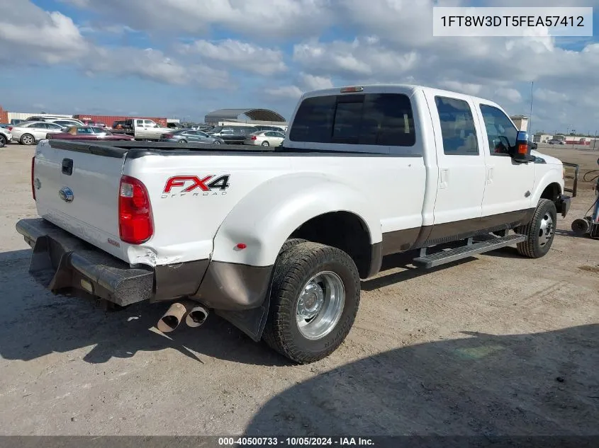 2015 Ford F350 Super Duty VIN: 1FT8W3DT5FEA57412 Lot: 40500733