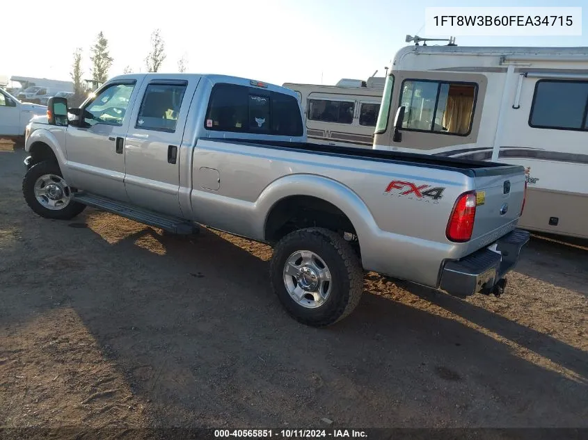 2015 Ford F-350 Xlt VIN: 1FT8W3B60FEA34715 Lot: 40565851