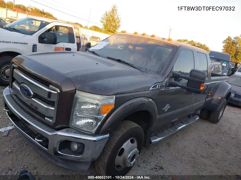 1FT8W3DT0FEC97032 2015 Ford F-350 Xlt