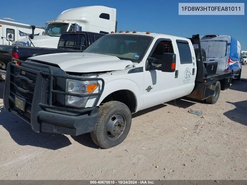 2015 Ford F350 Super Duty VIN: 1FD8W3HT0FEA81011 Lot: 40670010