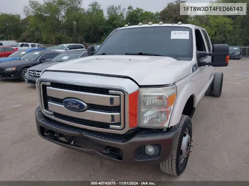 2015 Ford F-350 Lariat VIN: 1FT8W3DT4FED66143 Lot: 40743570