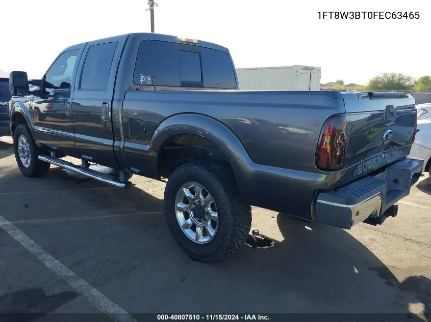 2015 Ford F-350 Lariat VIN: 1FT8W3BT0FEC63465 Lot: 40807510