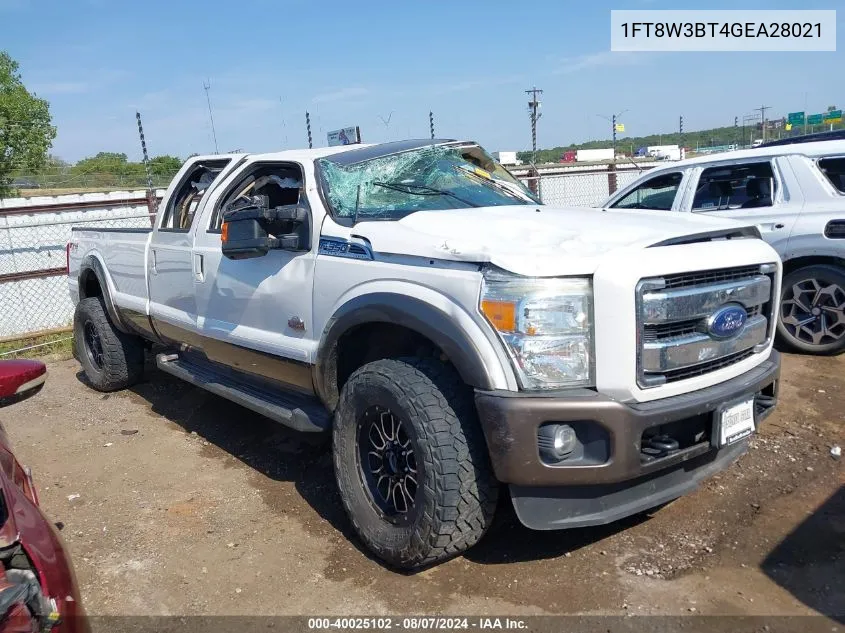 2016 Ford F-350 Lariat VIN: 1FT8W3BT4GEA28021 Lot: 40025102