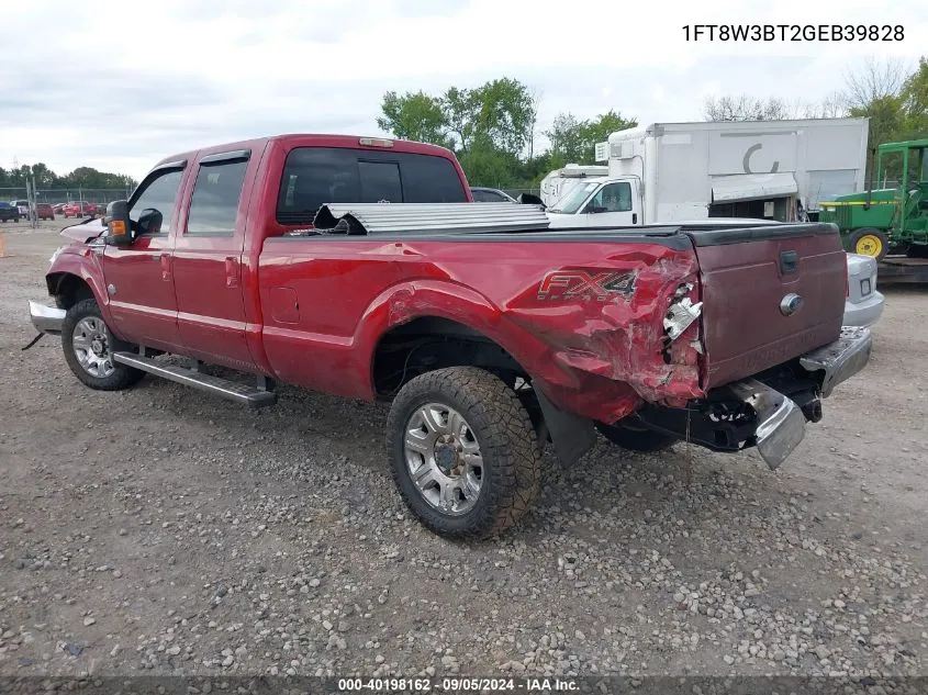 2016 Ford F-350 Lariat VIN: 1FT8W3BT2GEB39828 Lot: 40198162