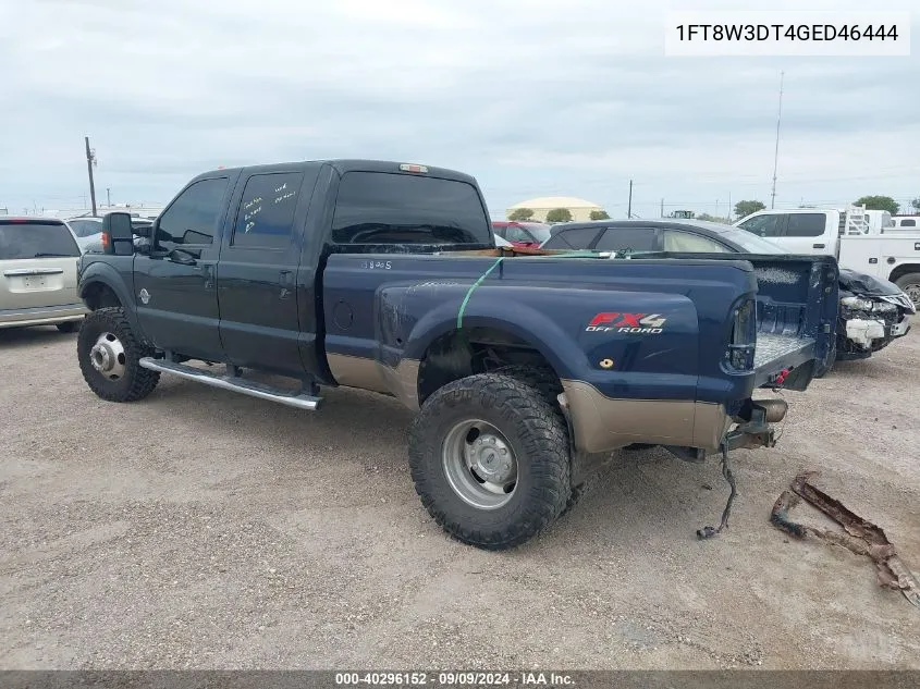 1FT8W3DT4GED46444 2016 Ford F-350 Lariat