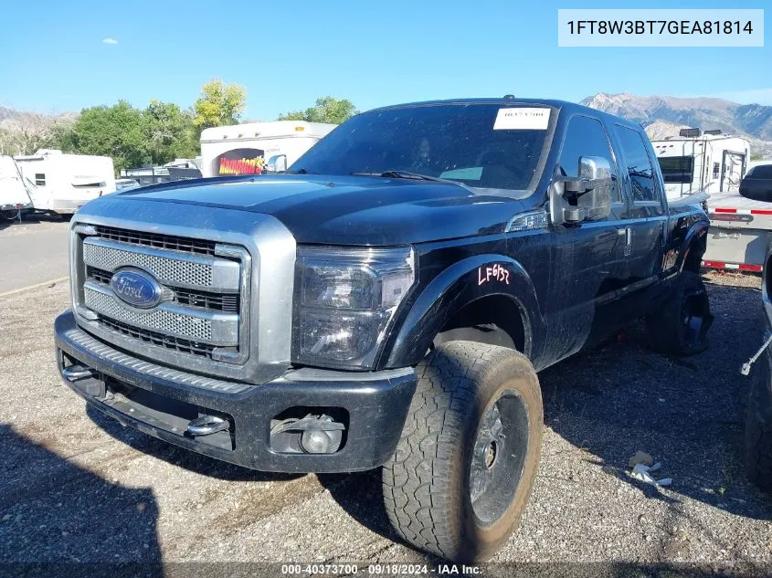 2016 Ford F-350 Lariat VIN: 1FT8W3BT7GEA81814 Lot: 40373700