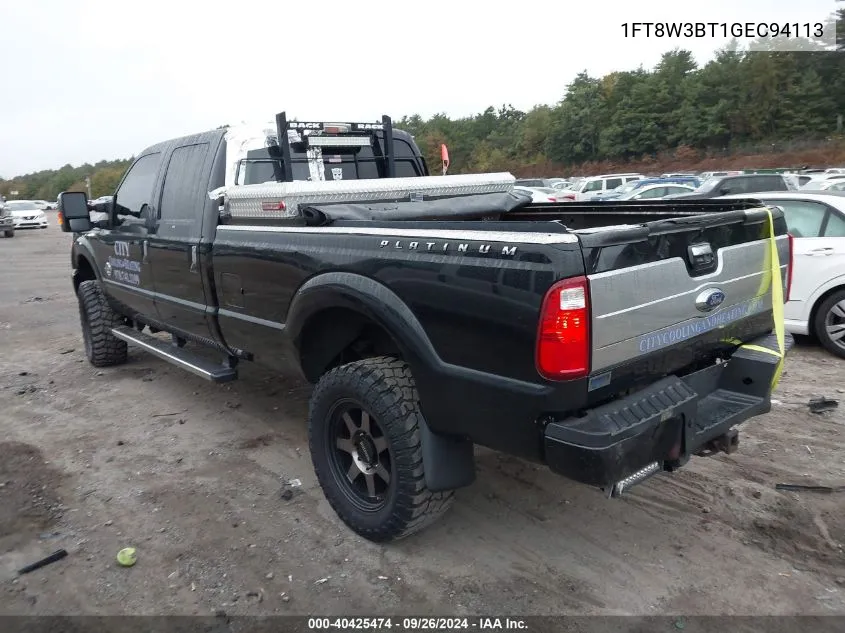 2016 Ford F350 Super Duty VIN: 1FT8W3BT1GEC94113 Lot: 40425474