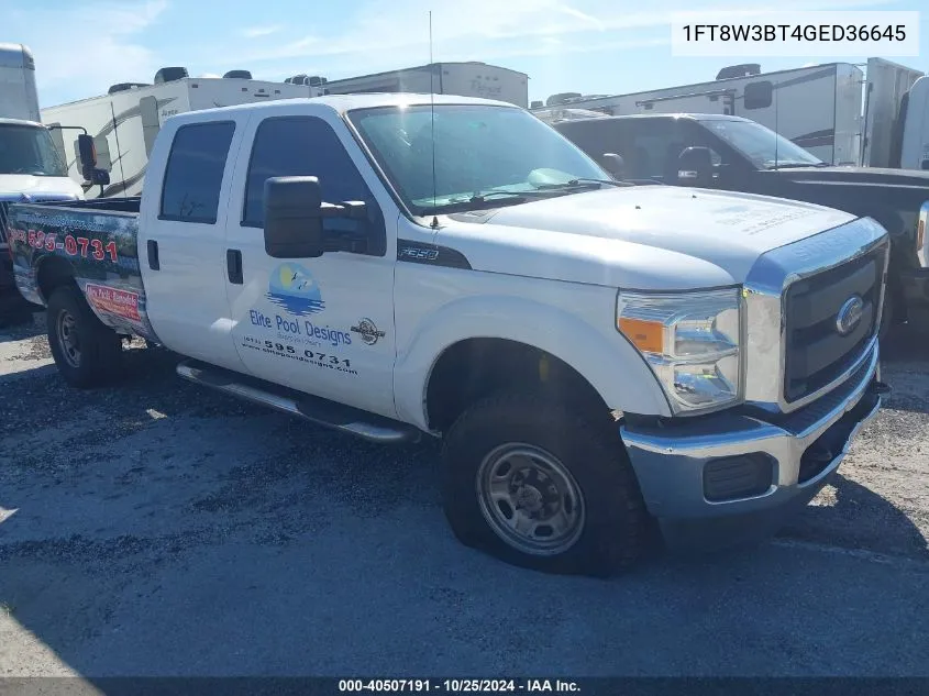 2016 Ford F-350 Xl VIN: 1FT8W3BT4GED36645 Lot: 40507191