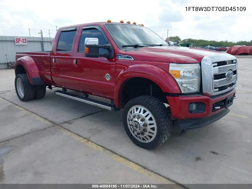 2016 Ford F-350 Lariat VIN: 1FT8W3DT7GED45109 Lot: 40804195