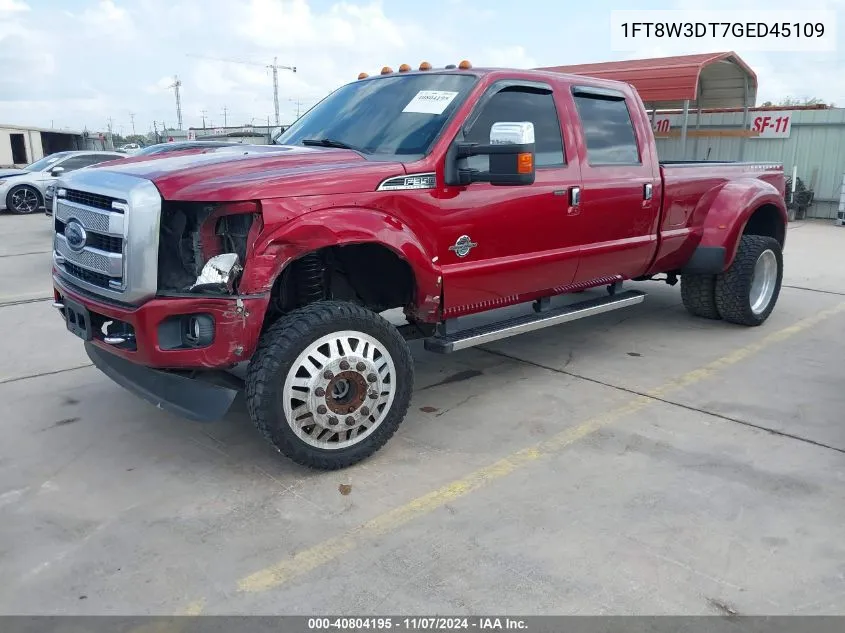 2016 Ford F-350 Lariat VIN: 1FT8W3DT7GED45109 Lot: 40804195