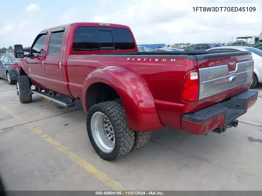 2016 Ford F-350 Lariat VIN: 1FT8W3DT7GED45109 Lot: 40804195