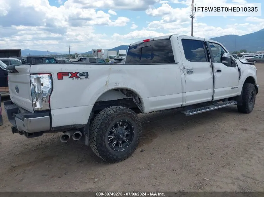 2017 Ford F-350 Lariat VIN: 1FT8W3BT0HED10335 Lot: 39749275