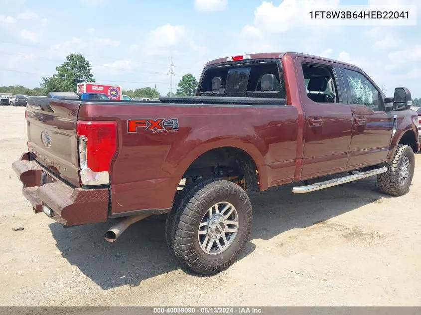 1FT8W3B64HEB22041 2017 Ford F-350 Lariat