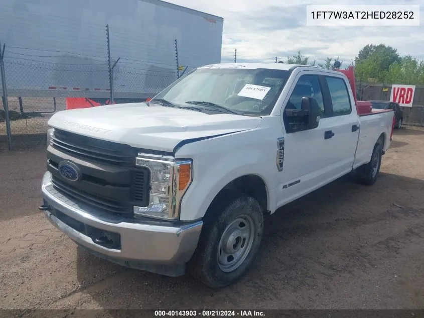 2017 Ford F-350 Xl VIN: 1FT7W3AT2HED28252 Lot: 40143903