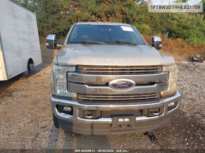 1FT8W3DT9HEB21759 2017 Ford F-350 Lariat