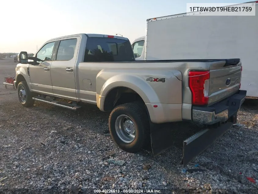 1FT8W3DT9HEB21759 2017 Ford F-350 Lariat