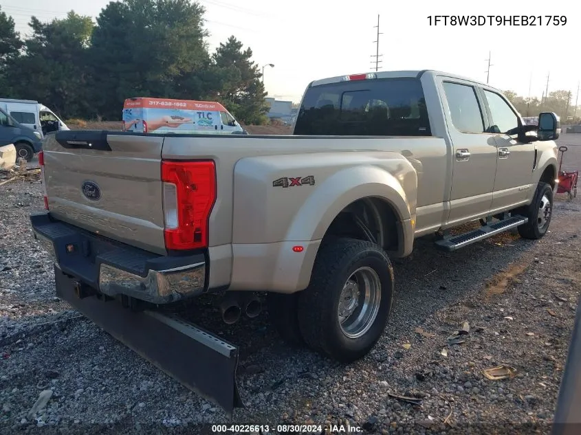 1FT8W3DT9HEB21759 2017 Ford F-350 Lariat