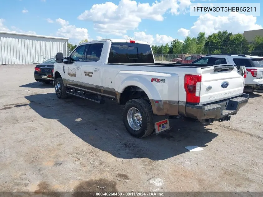 1FT8W3DT5HEB65211 2017 Ford F-350 King Ranch