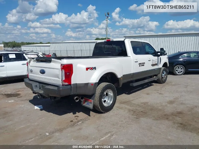 1FT8W3DT5HEB65211 2017 Ford F-350 King Ranch