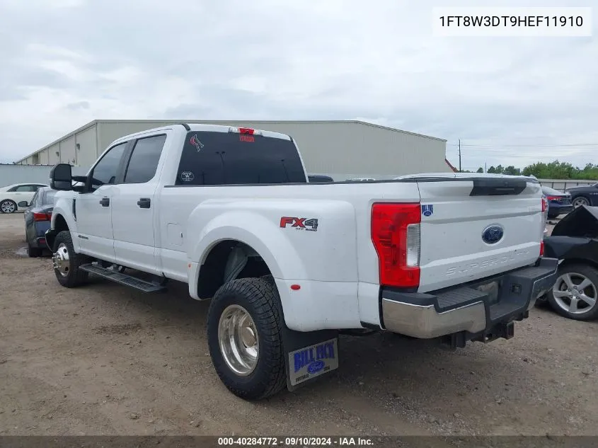 2017 Ford F-350 Xl VIN: 1FT8W3DT9HEF11910 Lot: 40284772