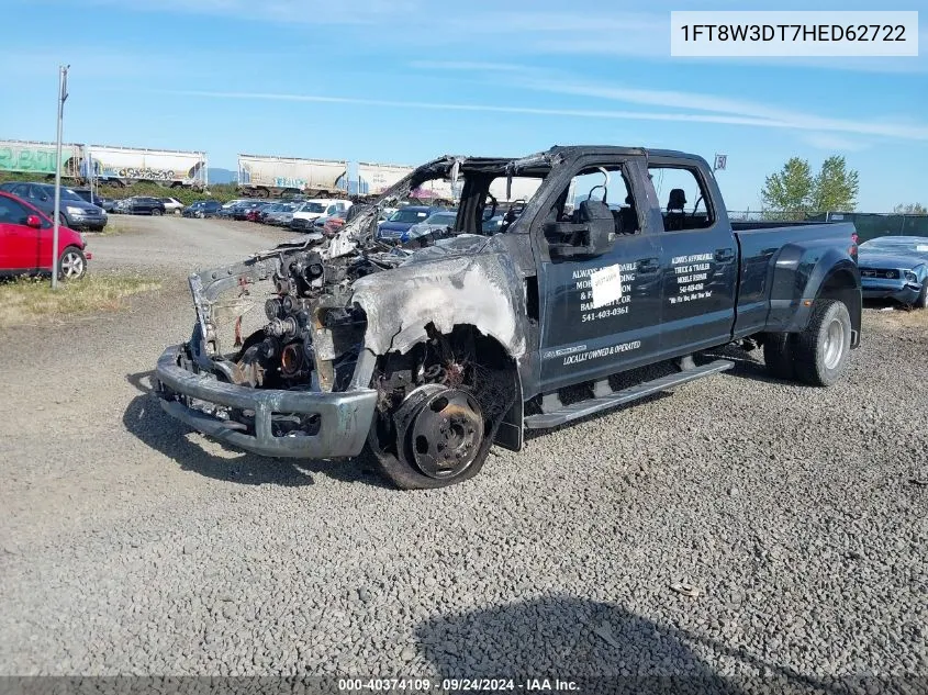 1FT8W3DT7HED62722 2017 Ford F-350 Lariat