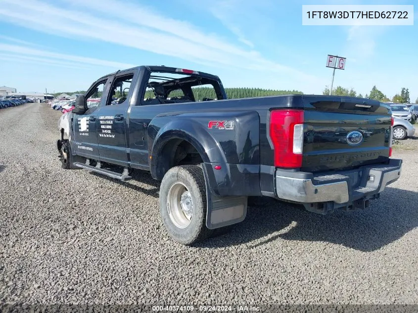 1FT8W3DT7HED62722 2017 Ford F-350 Lariat