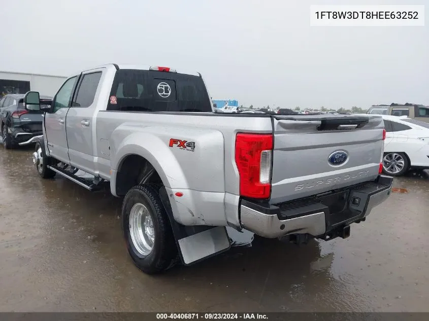 1FT8W3DT8HEE63252 2017 Ford F-350 Lariat