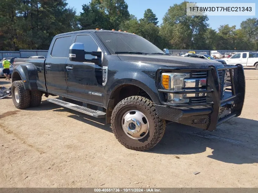 2017 Ford F-350 Lariat VIN: 1FT8W3DT7HEC21343 Lot: 40551736