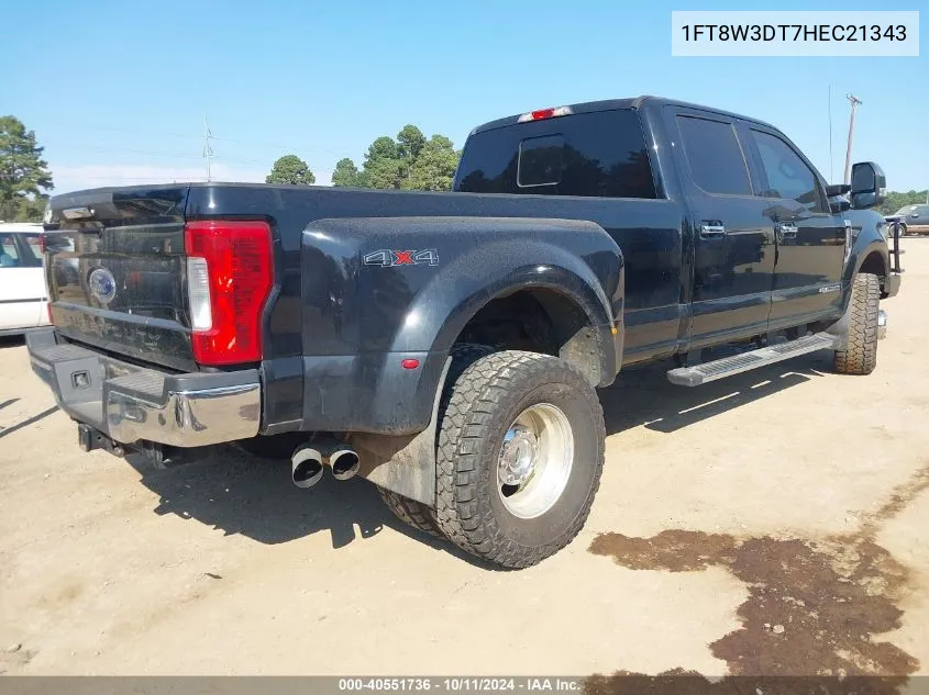 2017 Ford F-350 Lariat VIN: 1FT8W3DT7HEC21343 Lot: 40551736