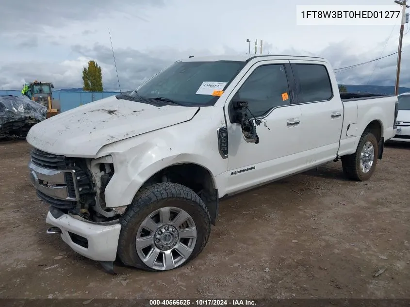 2017 Ford F-350 Platinum VIN: 1FT8W3BT0HED01277 Lot: 40566525