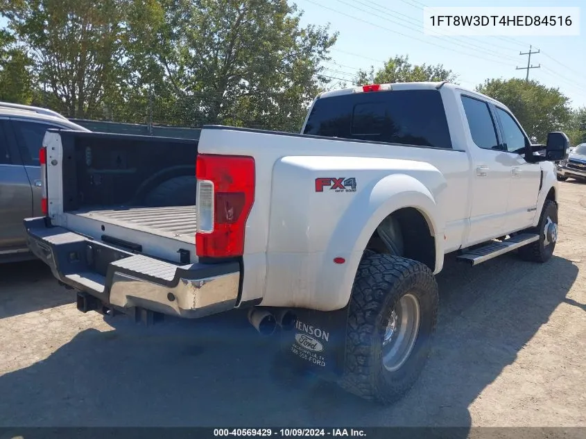 1FT8W3DT4HED84516 2017 Ford F-350 Lariat